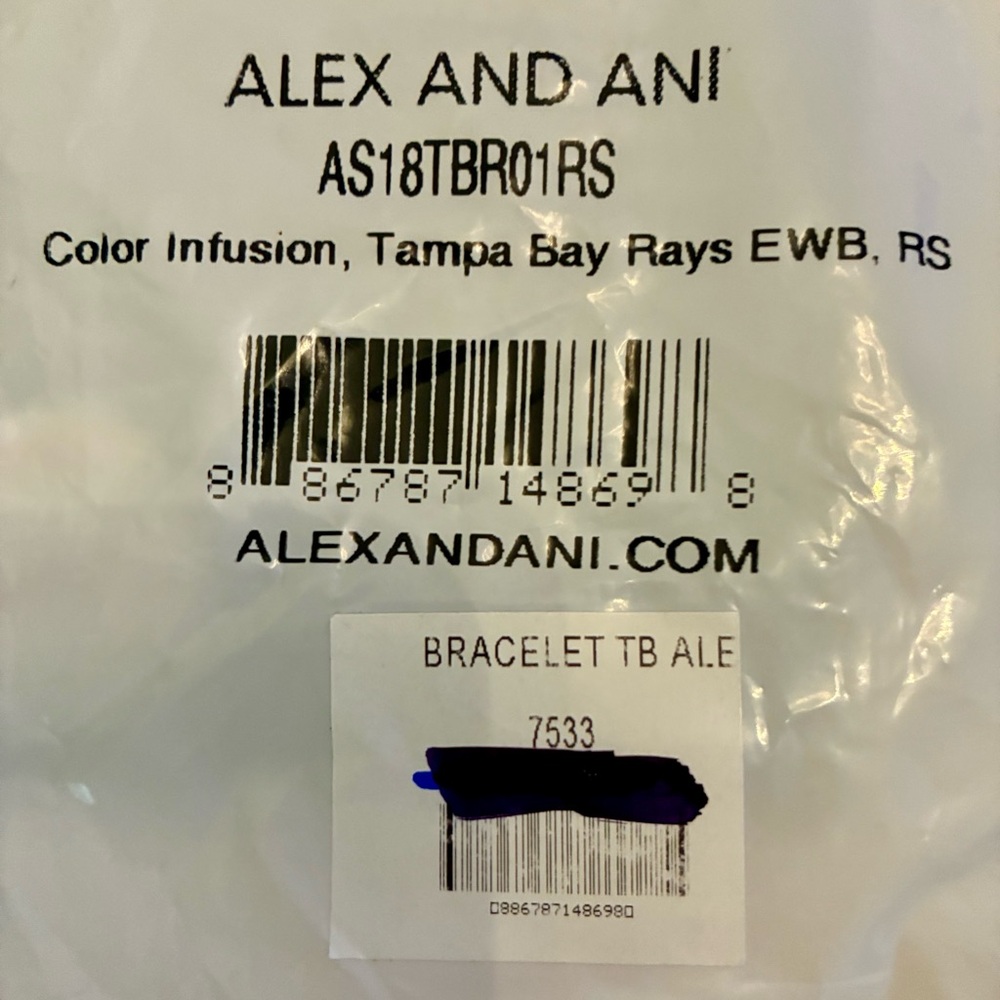 Alex and Ani Silver Tampa Bay Rays Baseball Charm Bracelet - Picture 5 of 9
